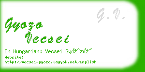 gyozo vecsei business card